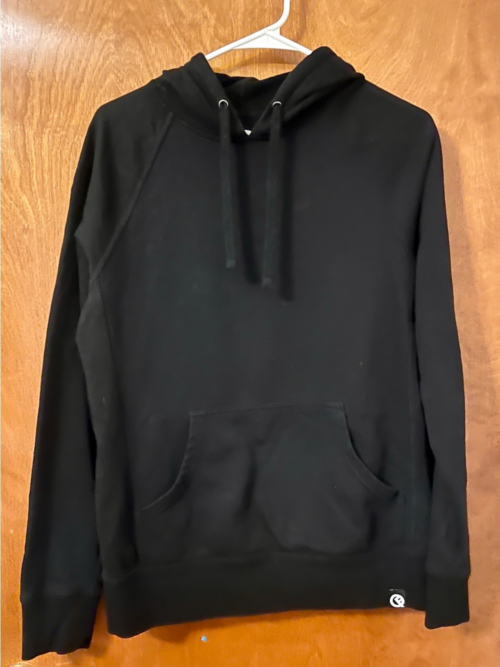Women's Black Pullover Hoodie - Minimal Everyday Sweatshirt